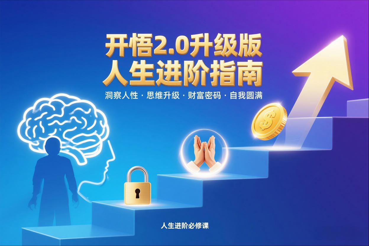 开悟2.0升级版人生进阶指南，洞察人性-思维升级-财富密码-自我圆满-灵感工坊云网创