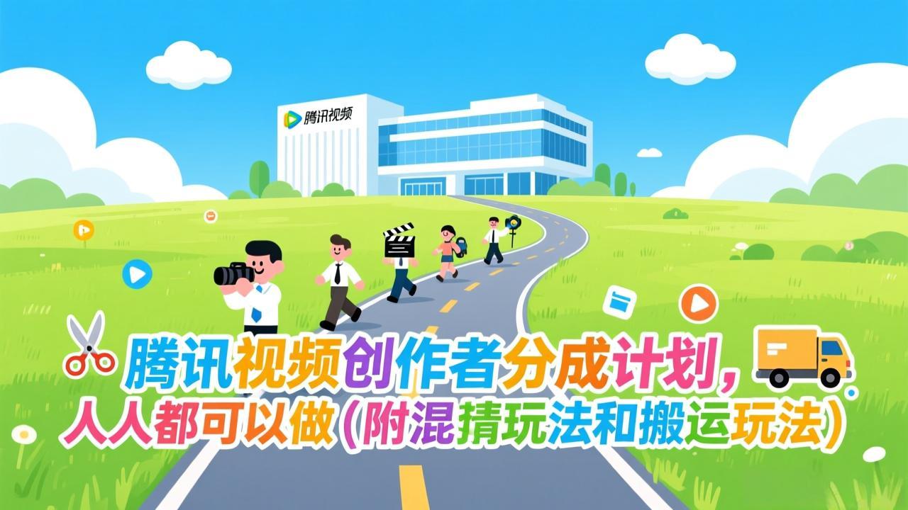 腾讯视频创作者分成计划，人人都可以做(附混剪玩法和搬运玩法-灵感工坊云网创