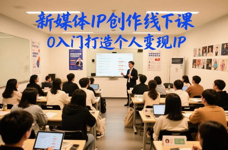新媒体IP创作线下课，0入门打造个人变现IP-灵感工坊云网创