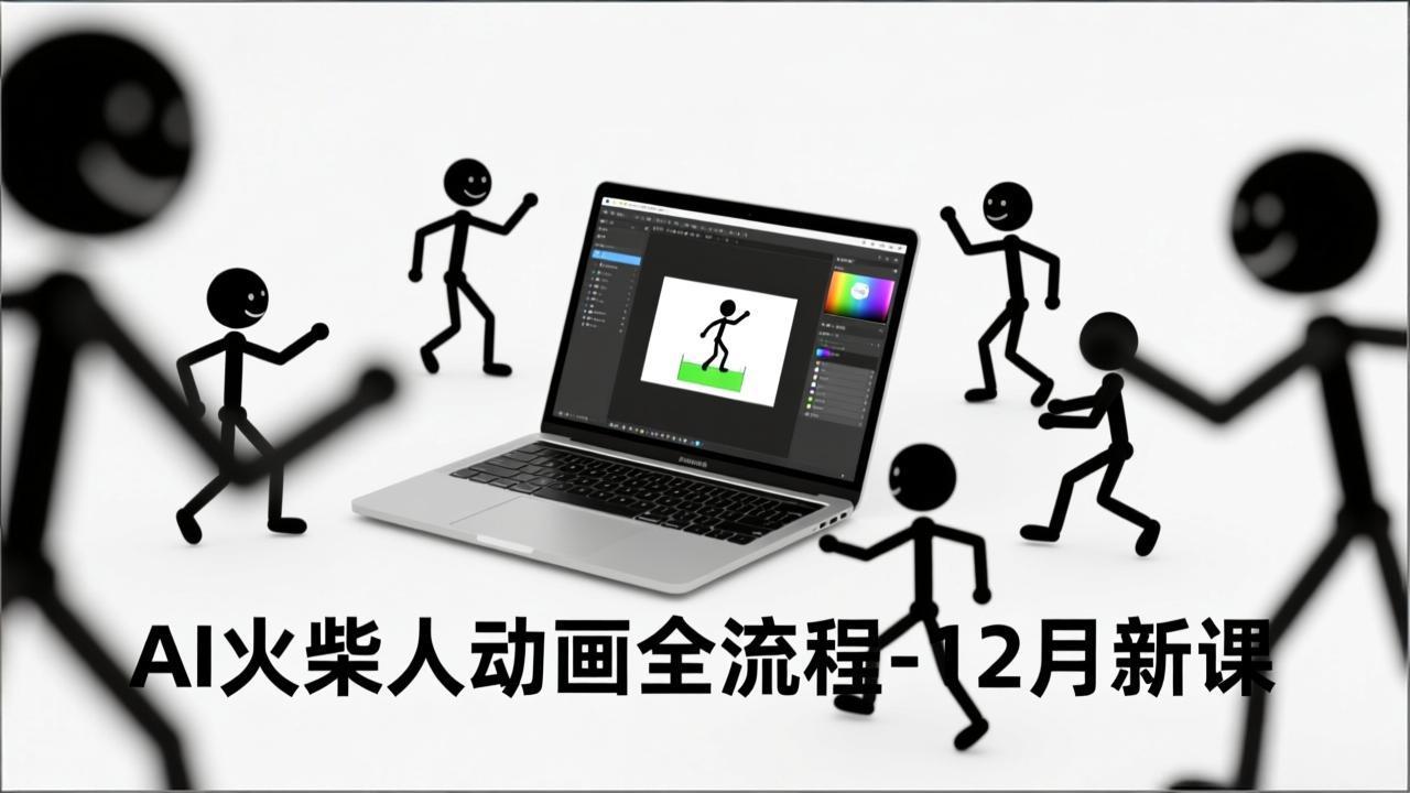 AI火柴人动画全流程-12月新课，文案生成、声音克隆、视频剪辑，零基础快速产出动画-灵感工坊云网创