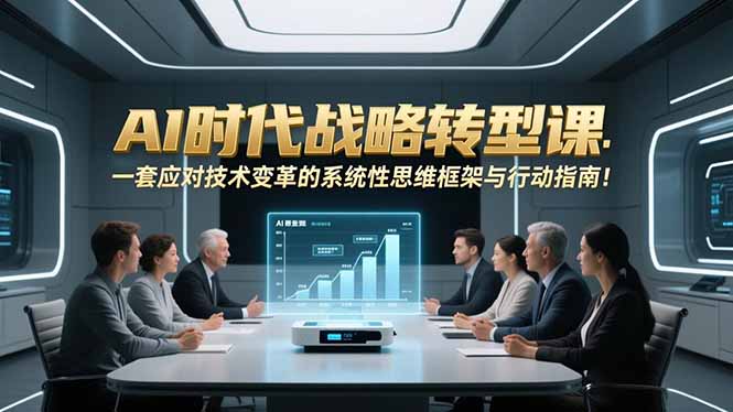 AI时代战略转型课：一套应对技术变革的系统性思维框架与行动指南！-灵感工坊云网创